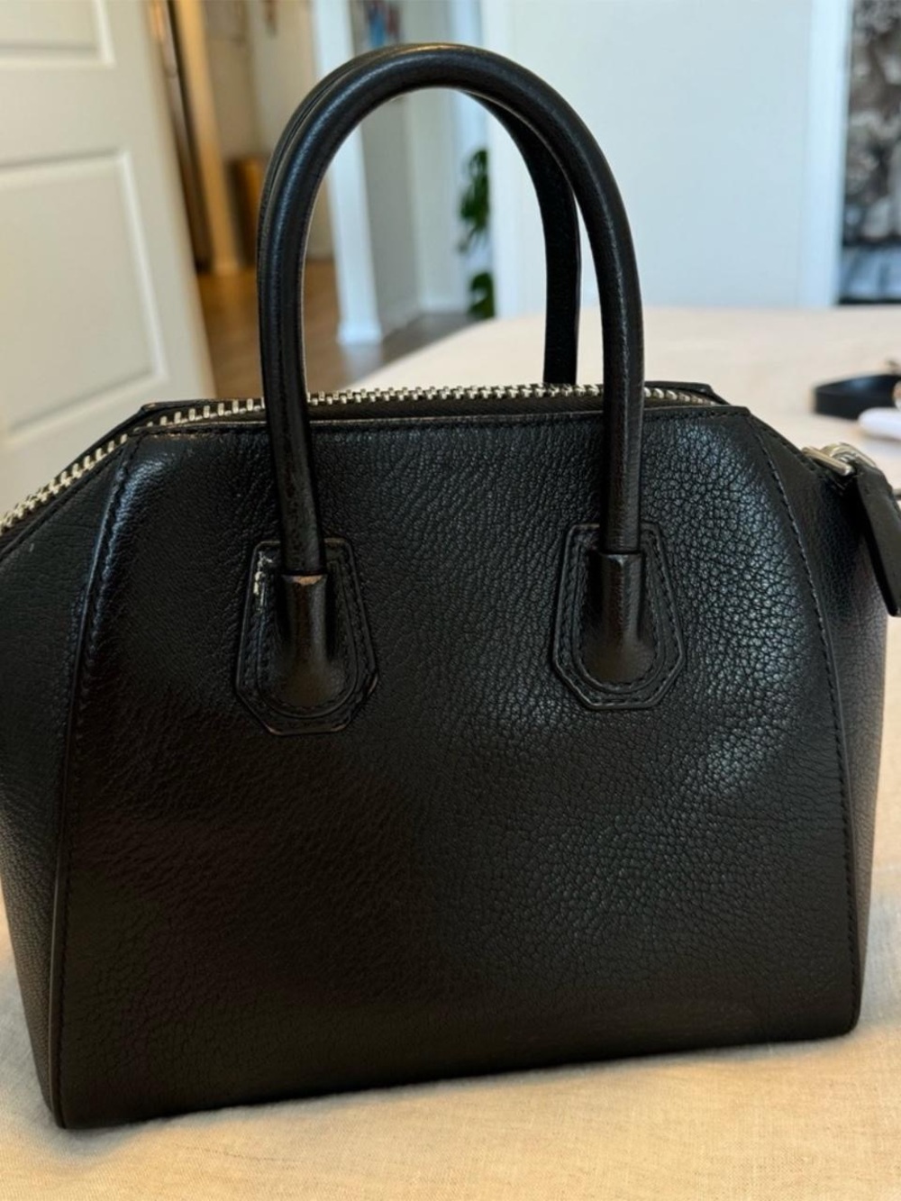 Givenchy Black Pebbled Leather Mini Bag with Top Handles - Picture 2 of 8